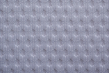 White fabric sport clothing football jersey with air mesh texture background