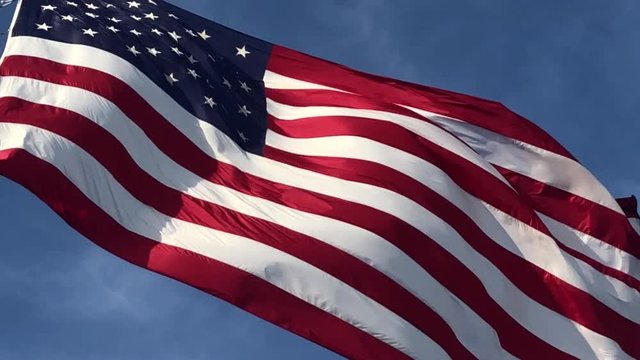 USA National flag 4k video 