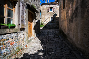 The old streets of Rovinj. Croatia.