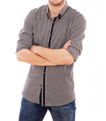 Studio portrait of a young handsome man