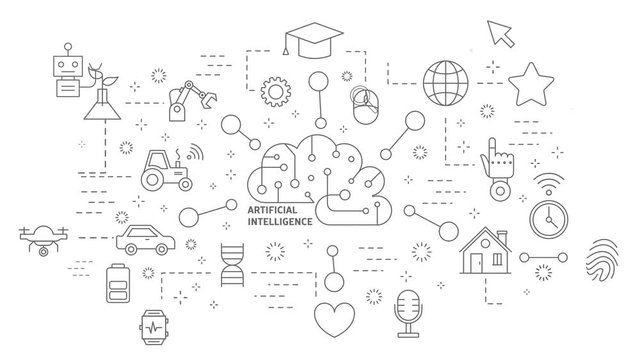 Artificail intelligence concept.