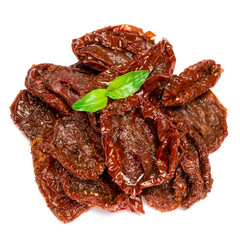 Canned Sundried or dried tomato on white background