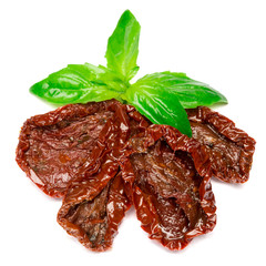 Canned Sundried or dried tomato on white background