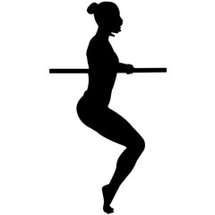 Barre silhouette, Barre clipart, Male Female Girl Boy Barre Fitness vector, Svg, png, eps,   jpg