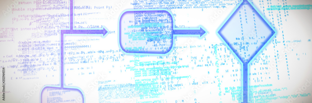 Poster schema against composite image of binary codes