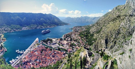 Obraz premium Bay of Kotor, Montenegro [Panorama]