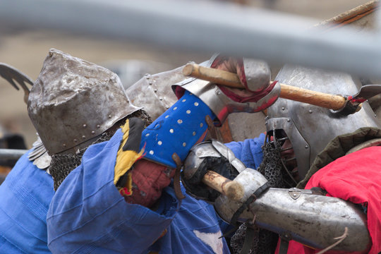 Medieval fighting in action