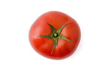 Eine Tomate von oben