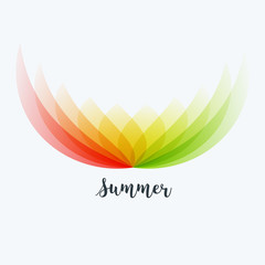 Abstract design of colourful vector elements for modern background with flower smooth shape for business branding summer.