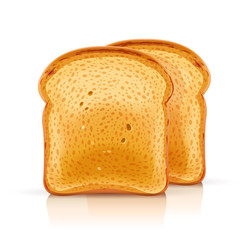 Bread toast for sandwich piece of roasted crouton. Lunch, dinner. - obrazy, fototapety, plakaty