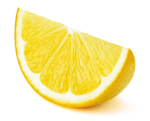 Perfectly retouched lemon fruit slice isolated on the white background with clipping path. One of the best isolated lemons slices that you have seen.