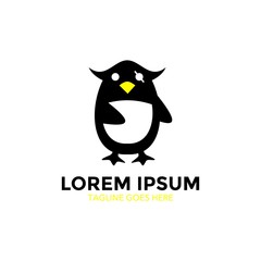 unique penguin logo. vector illustration