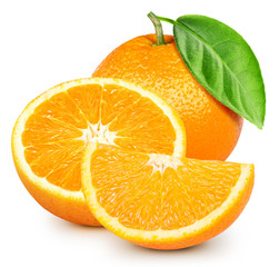 Ripe orange isolated