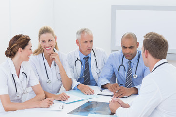 Team of doctors having a meeting