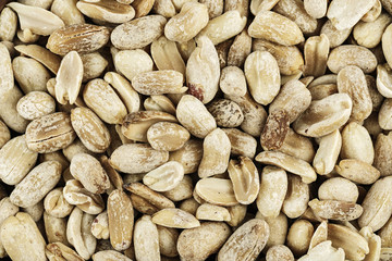 a lot of peanut peeled as a background