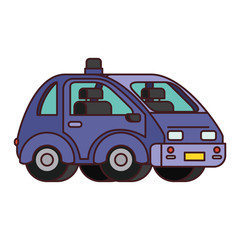 isometric taxi isolated icon vector illustration design