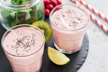 Healthy breakfast smoothie drink