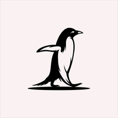 penguin vector illustration, pinguin logo template