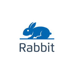 Fototapeta premium rabbit logo template vector illustration