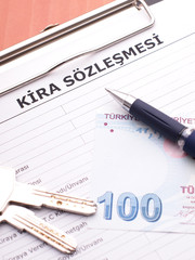 Fototapeta premium Rental agreement in Turkish