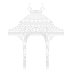 Architectural building in the Baroque style. Arch Vector.