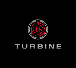 Fototapeta Turbine, turbine vector for logo concept  - Vector illustration download obraz