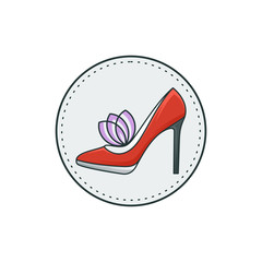 Women's shoes vector  for logo template