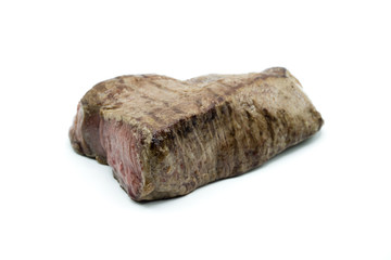 Steak filet Rind Rindfleisch isoliert freigestellt auf weißen Hintergrund, Freisteller