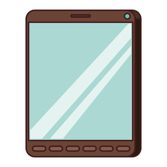 isometric tablet isolated icon vector illustration design