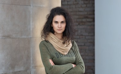 Portrait of woman standing indoors