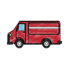 Van delivery vehicle vector illustration graphic design