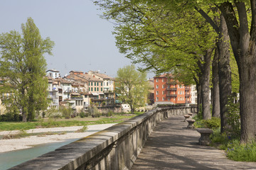 Fototapeta na wymiar Parma - The Riverside of Parma river.