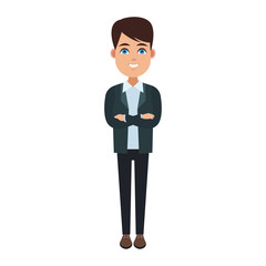 Young businessman cartoon vector illustration graphic design