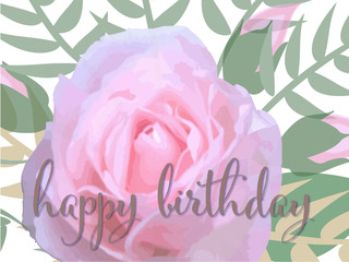 vector romantic roses bouquet..birthday card.
