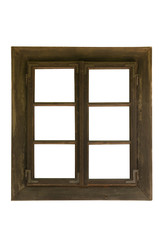 Obraz na płótnie Canvas Old wooden window, isolated on white