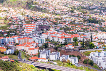 Fototapeta premium Vista aérea de madeira. 