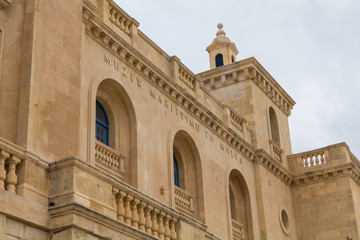 Fototapeta na wymiar Malta Maritime Museum building on the Birgu waterfront, Birgu, malta, October 2016
