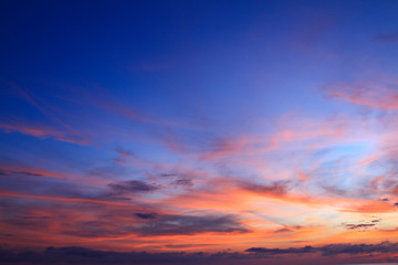 Naklejka na ściany i meble Beautiful sky on twilight time for background