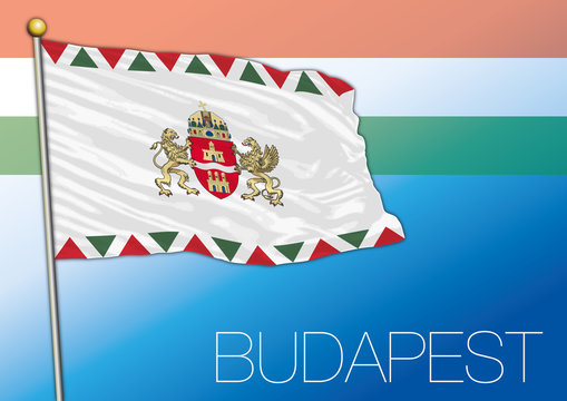 Budapest flag, administrative region, Hungary
