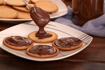 Cookies and chocolate spread