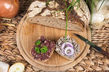 Rustikales Abendbrot