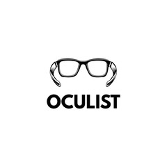 Glasses Icon. Oculist logo. Vision badge. Vector.