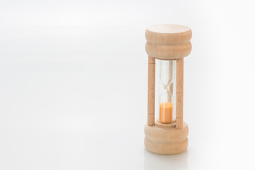 hourglass on white background