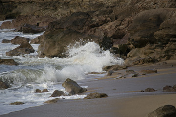 sea waves and rocks