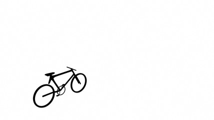 Fototapeta premium Black bike bicycle on white background for design. 3D rendering 3d 