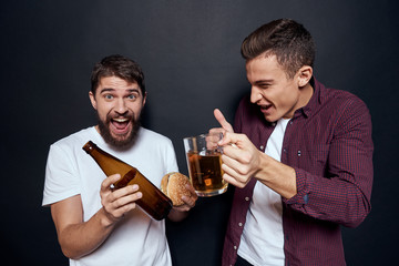 man drinking beer in pub