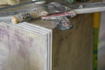 old paint on the wall