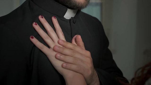 the temptation of sex for a priest: a woman seduces a priest
