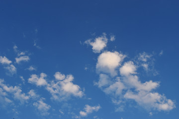 Bright cloud on beautiful blue sky , Fluffy clouds formations at tropical zone
