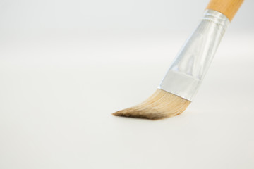 Flat paintbrush on white background